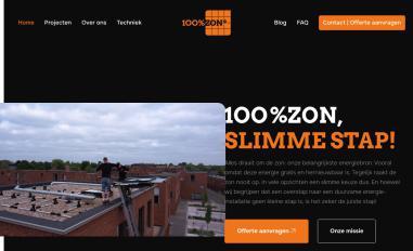 Schermafbeelding van 100procentzon.nl