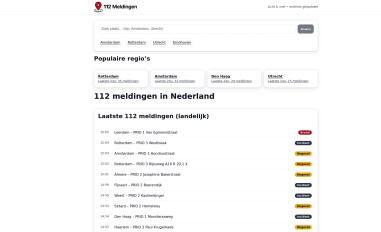 Schermafbeelding van 112-meldingen.nl