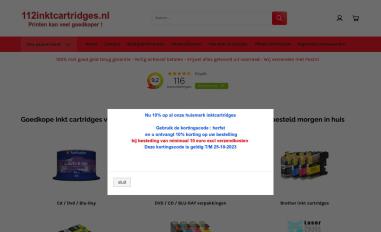 Schermafbeelding van 112inktcartridges.nl