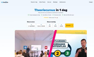 Schermafbeelding van 123-theorie.nl