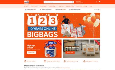 Schermafbeelding van 123bigbags.com