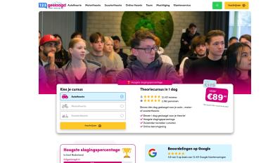 Schermafbeelding van 123geslaagd.nl