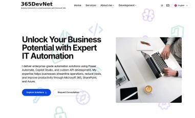 Schermafbeelding van 365devnet.eu