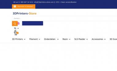 Schermafbeelding van 3dprinters-store.com
