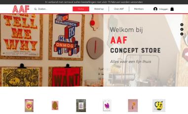 Schermafbeelding van aafconceptstore.nl