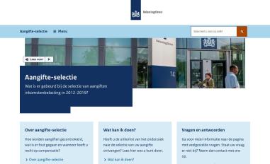 Schermafbeelding van aangifteselectie.nl
