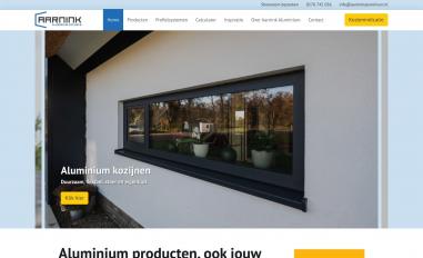 Schermafbeelding van aarninkaluminium.nl