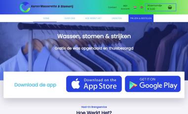 Schermafbeelding van aaronwasserette.nl