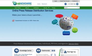 Schermafbeelding van abnewswire.com