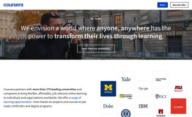 Schermafbeelding van about.coursera.org