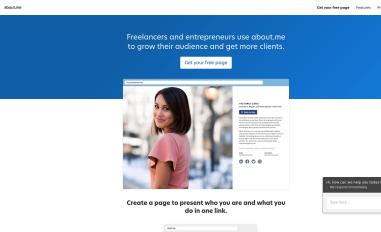 Schermafbeelding van about.me