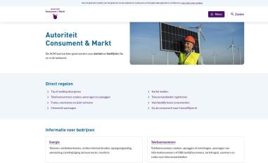 Schermafbeelding van acm.nl