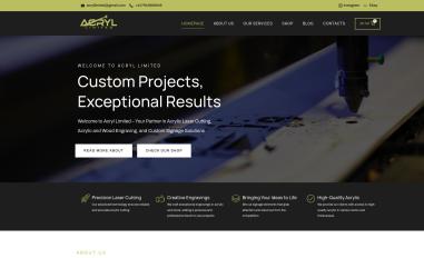 Schermafbeelding van acryllimited.co.uk