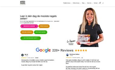 Schermafbeelding van acrylnagelcursus.nl