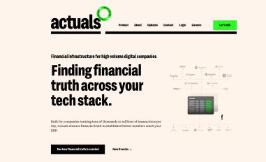 Schermafbeelding van actuals.io