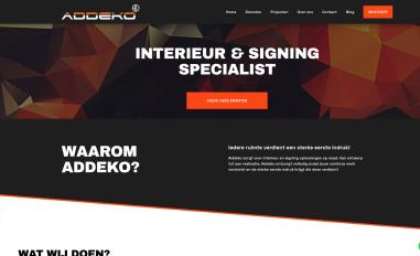 Schermafbeelding van addeko.nl