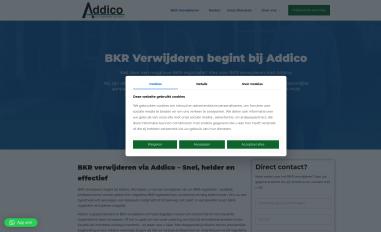 Schermafbeelding van addico.nl