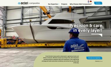 Schermafbeelding van adelcomposites.nl