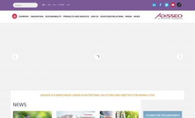 Schermafbeelding van adisseo.com