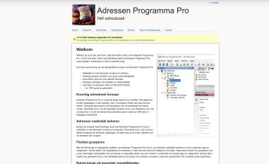 Schermafbeelding van adressenprogrammapro.nl