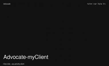 Schermafbeelding van advocate-myclient.ycode.site