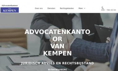 Schermafbeelding van advocatenkantoorvankempen.nl