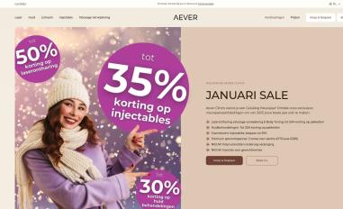 Schermafbeelding van aeverclinics.com
