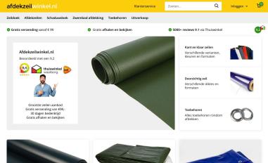 Schermafbeelding van afdekzeilwinkel.nl