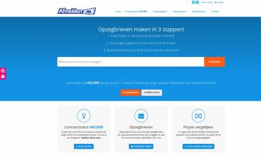 Schermafbeelding van afmelden.nl