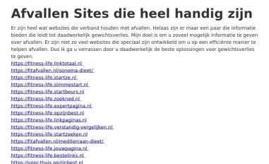 Schermafbeelding van afvallen-sites.webflow.io