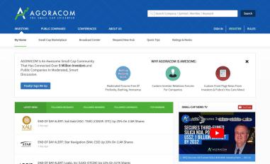 Schermafbeelding van agoracom.com