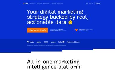 Schermafbeelding van ahrefs.com