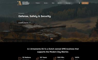 Schermafbeelding van ai-armaments.com