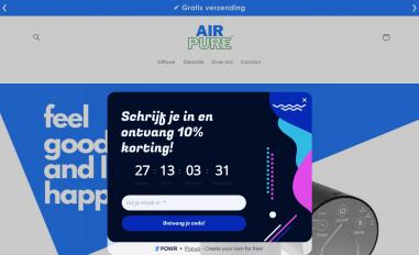Schermafbeelding van air-pure.nl