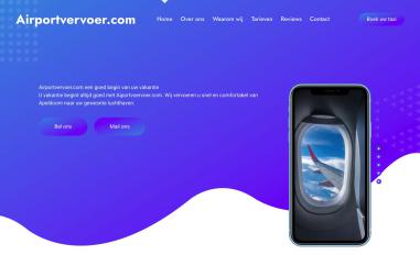 Schermafbeelding van airportvervoer.com