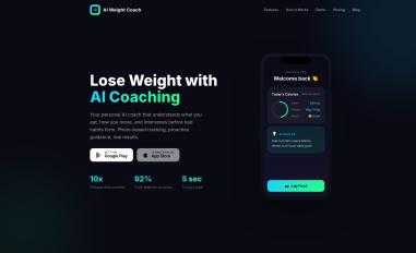 Schermafbeelding van aiweightcoach.app