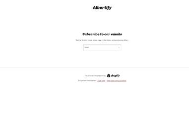Schermafbeelding van albertifystore.com