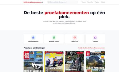 Schermafbeelding van alleproefabonnementen.nl