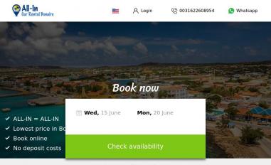 Schermafbeelding van allincarrentalbonaire.com