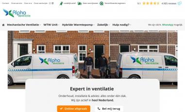 Schermafbeelding van alphaventilatie.nl