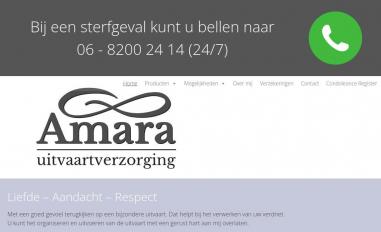 Schermafbeelding van amara-uitvaartverzorging.nl