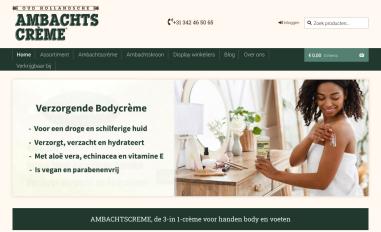 Schermafbeelding van ambachtscreme.nl