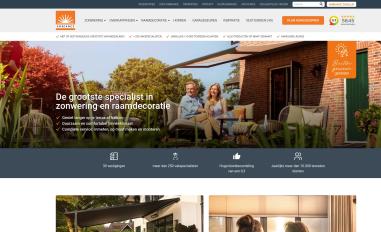 Schermafbeelding van ambiance-zonwering.nl