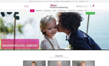 Schermafbeelding van amorkinderbruidskleding.nl