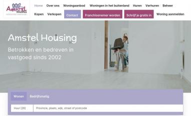 Schermafbeelding van amstelhousing.nl