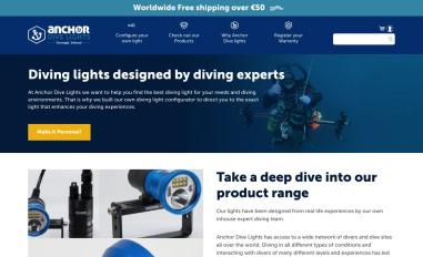 Schermafbeelding van anchordivelights.com