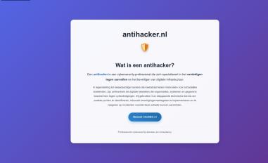 Schermafbeelding van antihacker.nl