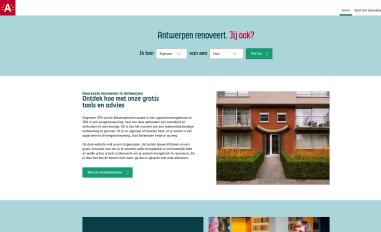Schermafbeelding van antwerpenrenoveert.be