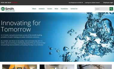 Schermafbeelding van aosmith.com