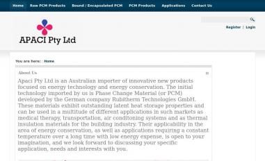Schermafbeelding van apaci.com.au